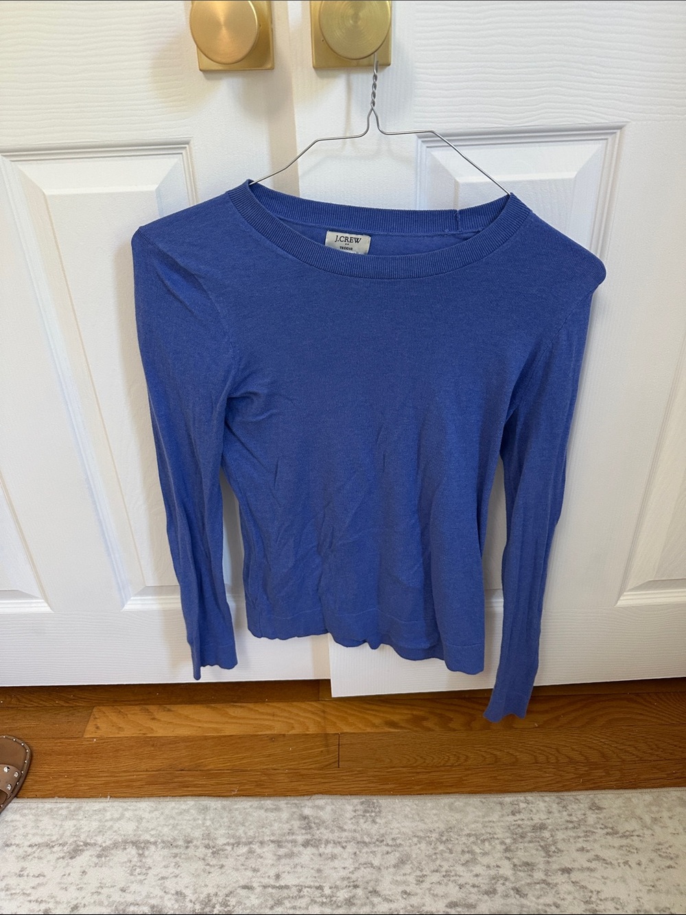 J. Crew Blue Long Sleeve Crewneck Sweater
